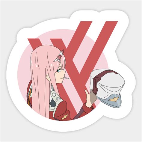 Zero Two From Darling In The Franxx Anime Sticker