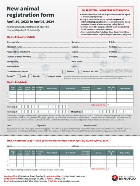 Fillable Online New Animal Registration Form Fax Email Print Pdffiller