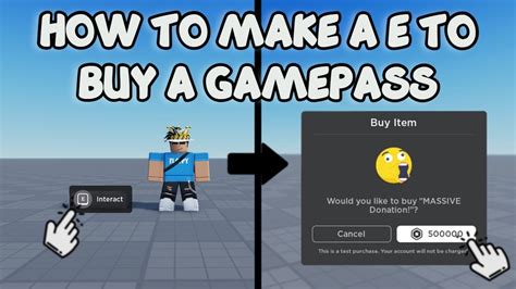 How To Make A E To Buy A Gamepass 🛠️ Roblox Studio Tutorial Youtube