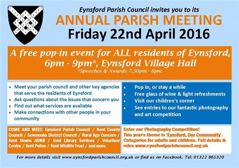 Annual Parish Meeting 2016 Eynsford Parish Council