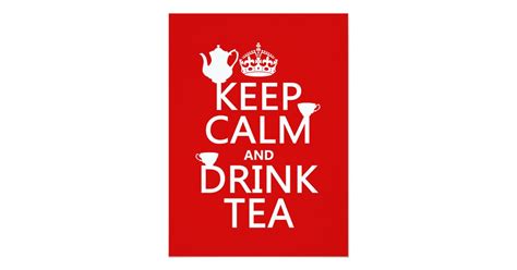 Keep Calm And Drink Tea All Colors Card Zazzle