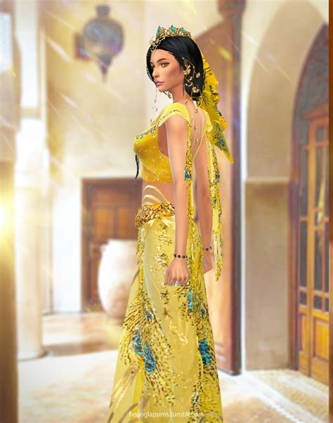 Princess Jasmine Full Body Outfit And Crown At Hoanglaps Sims Sims 4