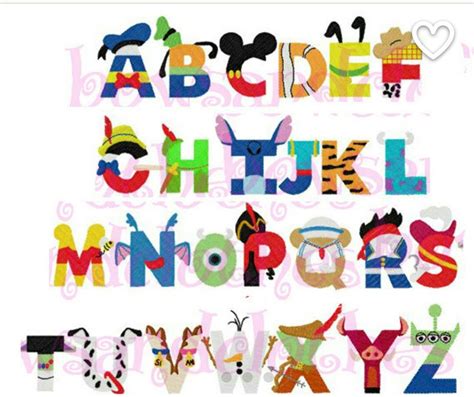 Disney Alphabet Printable