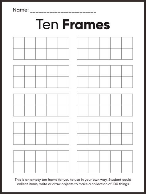 Printable Tens Frames Printable Word Searches