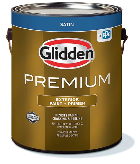 Glidden Premium Exterior Paint Primer Satin White 37 L The Home