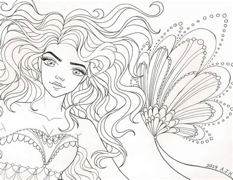 Mermaid Lineart By Sori Eminia On Deviantart
