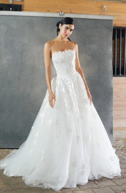 Strapless Floral Embroidered Ball Gown Wedding Dress Kleinfeld Bridal