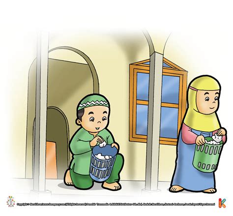 Cara mewarnai gambar pemandangan masjid kartun anak islami jamal. Gambar Ilustrasi Di Masjid | Iluszi
