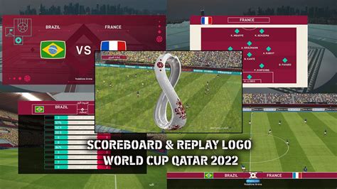 New Scoreboard And Replay Logo Fifa World Cup Qatar 2022 For Pes 2017