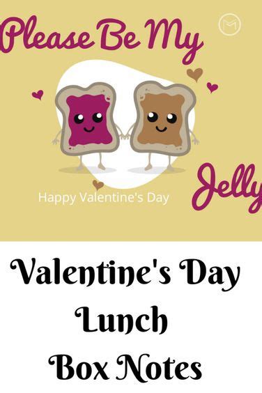 Valentines Day Lunch Box Notes With Two Toasted Breads And The Words Please