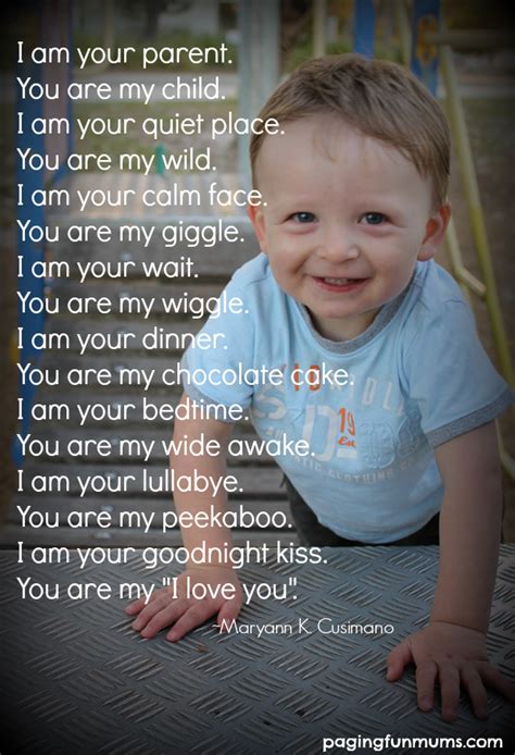 I Am Your Parent You Are My Child ~ Lovely Quote For Parents