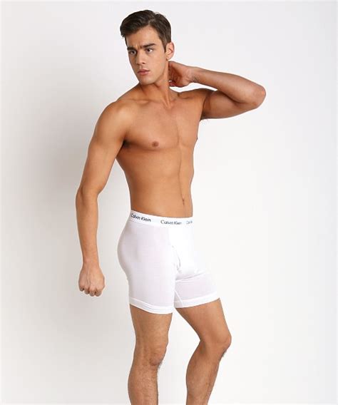 Calvin Klein Cotton Stretch Boxer Briefs 3 Pack White Nu2666 100 Free Shipping At Lasc
