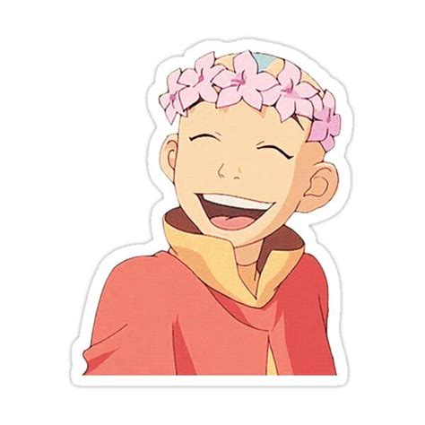 Aangavatar With A Flower Crown Avatar The Last Airbender Sticker By