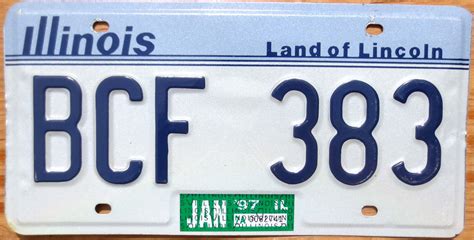 1997 Illinois exc | Automobile License Plate Store: Collectible License ...