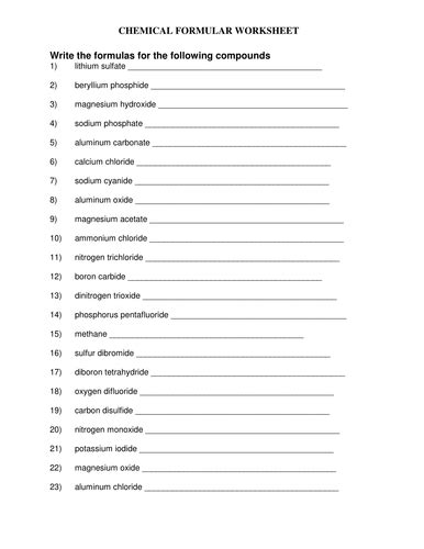 Watch the video and then complete the chart. 34 Chemistry Unit 7 Worksheet 3 Write Balanced Chemical ...