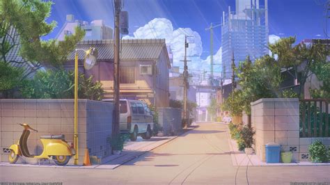Download Artstation Street Arseniy Chebynkin Scenery Background Anime