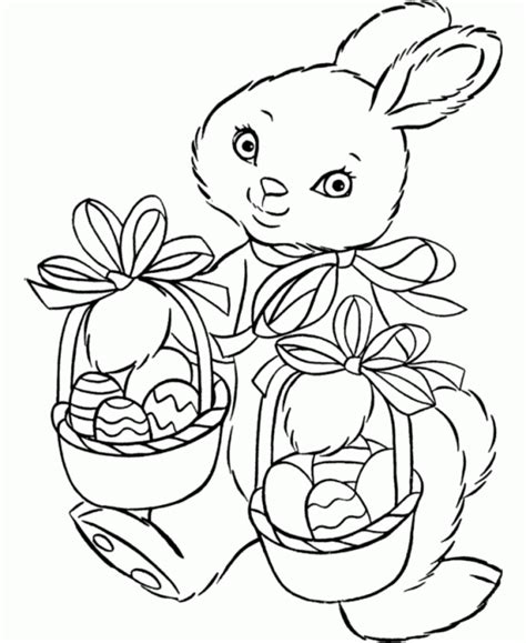 We trace the coloring page first to give an example of the steps you can take to draw it on blank paper. Free Printable Easter Bunny Coloring Pages For Kids