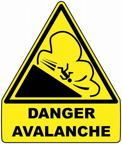 Avalanche Danger Warning Clipart Panneau Triangle Signs