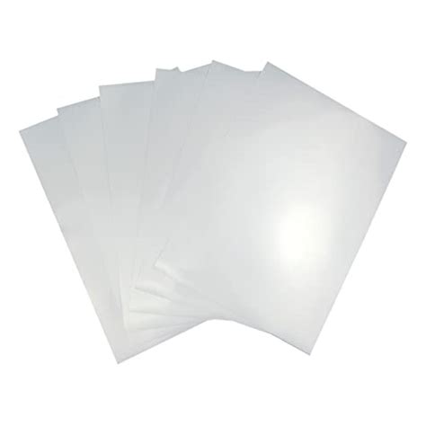 20 Sheets Glossy White Waterproof Vinyl Sticker Labels Full Sheets 8