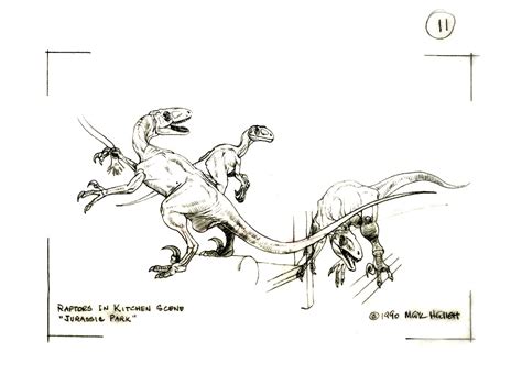 Jp Raptors Concept Art Jurassic Pedia