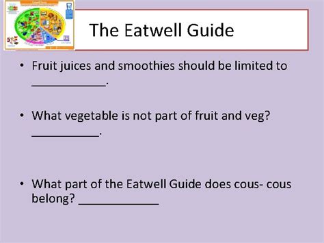 The Eatwell Guide Key Words Balanced Diet A