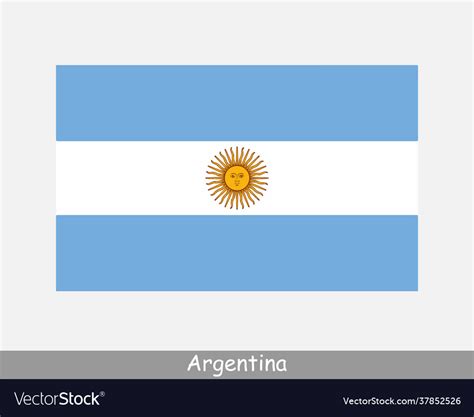 National Flag Argentina Argentinian Country Vector Image