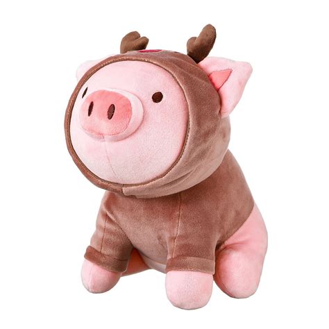 Miniso Stuffed Animal Plush Toy Sitting Piglet Plush Stuffed Plushies