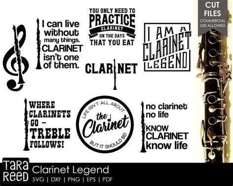 Clarinet Legend Clarinet Svg And Cut Files For Crafters Etsy