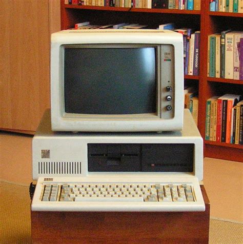 Ibm Personal Computer Xt With Monitor Color And Keyboard From 1980