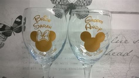 Disney Mickey Mouse And Minnie Mouse Personalised Silhouette Champagne