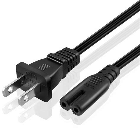 For Xbox One S 5ft Pa 14 2 Slot Prong Power Supply Cord Adapter Cable