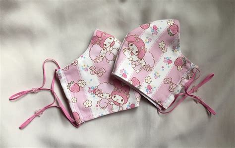 Sanrio My Melody Floral Adult Face Mask Etsy