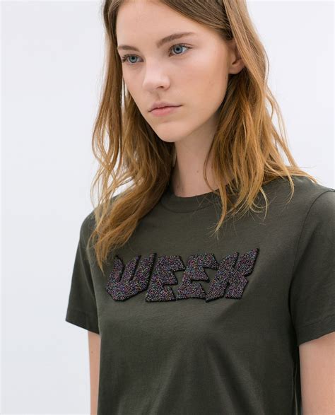 Image 6 Of T SHIRT WITH TEXT From Zara Zara Women Women T Shirts
