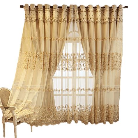 Mix And Match Sheer Flower And Room Darkening Hanging Curtains Gold 4