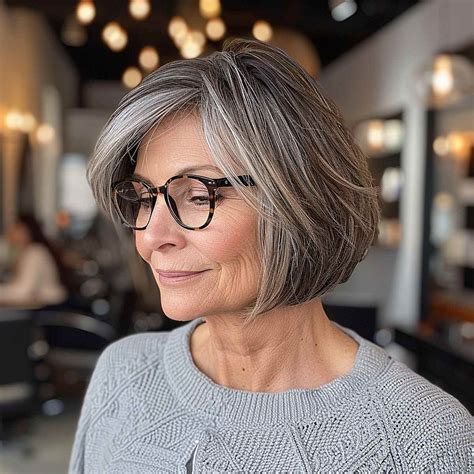 Short Hairstyles For Gray Hair And Glasses 20 Best Hairstyles For