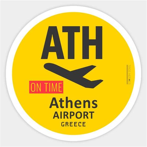 Athens Greece Sticker Teepublic Athens Airport Travel Logo Athens