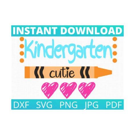 Kindergarten Cutie Svg Hello School Svg Teacher Svg Schoo Inspire