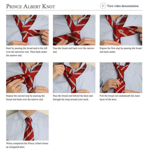 Prince Albert Knot Tie Dimple Tie Knots Men Tie Knots