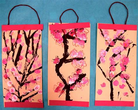 Japan Crafts Preschool Cherry Blossom Cherry Blossom Art Chinese New