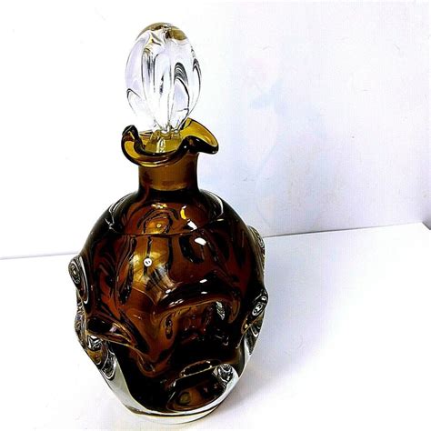 Vintage Glass Amber Glass Decanter Aseda Sweden Bo Etsy