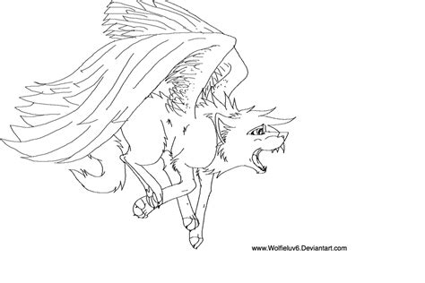 Anime Wolf With Wings Coloring Pages Wolves With Wings Coloring Pages