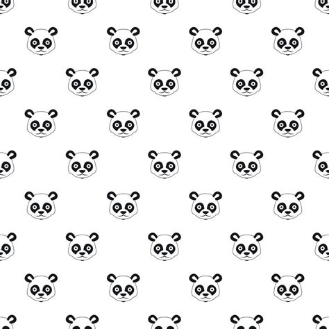 Panda Pattern Simple Style 15237103 Vector Art At Vecteezy