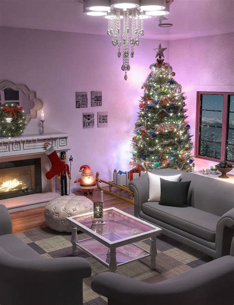 Fg Christmas Living Daz 3d