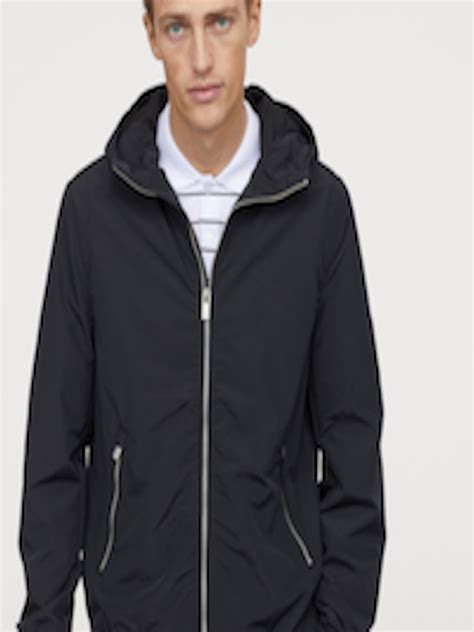 Buy Handm Men Black Solid Hooded Jacket Jackets For Men 10385873 Myntra