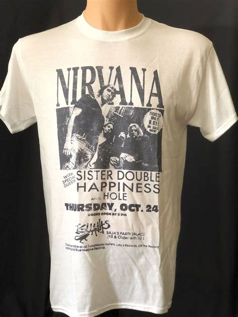 Nirvana T Shirt Kurt Cobain Concert Tour T Shirt Distressed Vintage