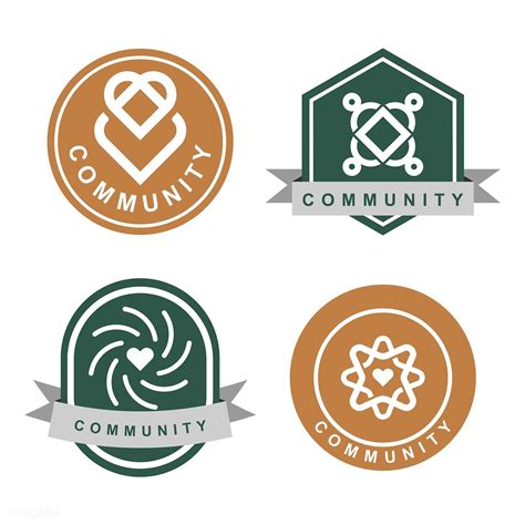 Set Of Community Branding Logo Design Samples Free Image By Rawpixel