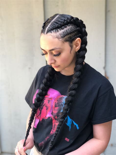 Two Feed In Braids Hairstyles For Black Women