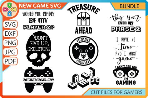Gaming Sayings Svg Bundle 9 Funny Gamer Quotes Cut Files By