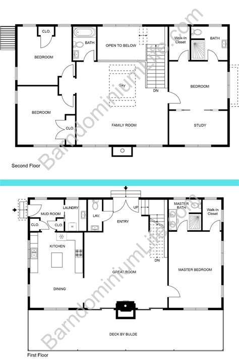 Barndominium 2 Story Floor Plans