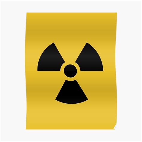 Radiation hazard sign in yellow triangle isolated icon. "Radiation Hazard Symbol" Poster by warishellstore | Redbubble